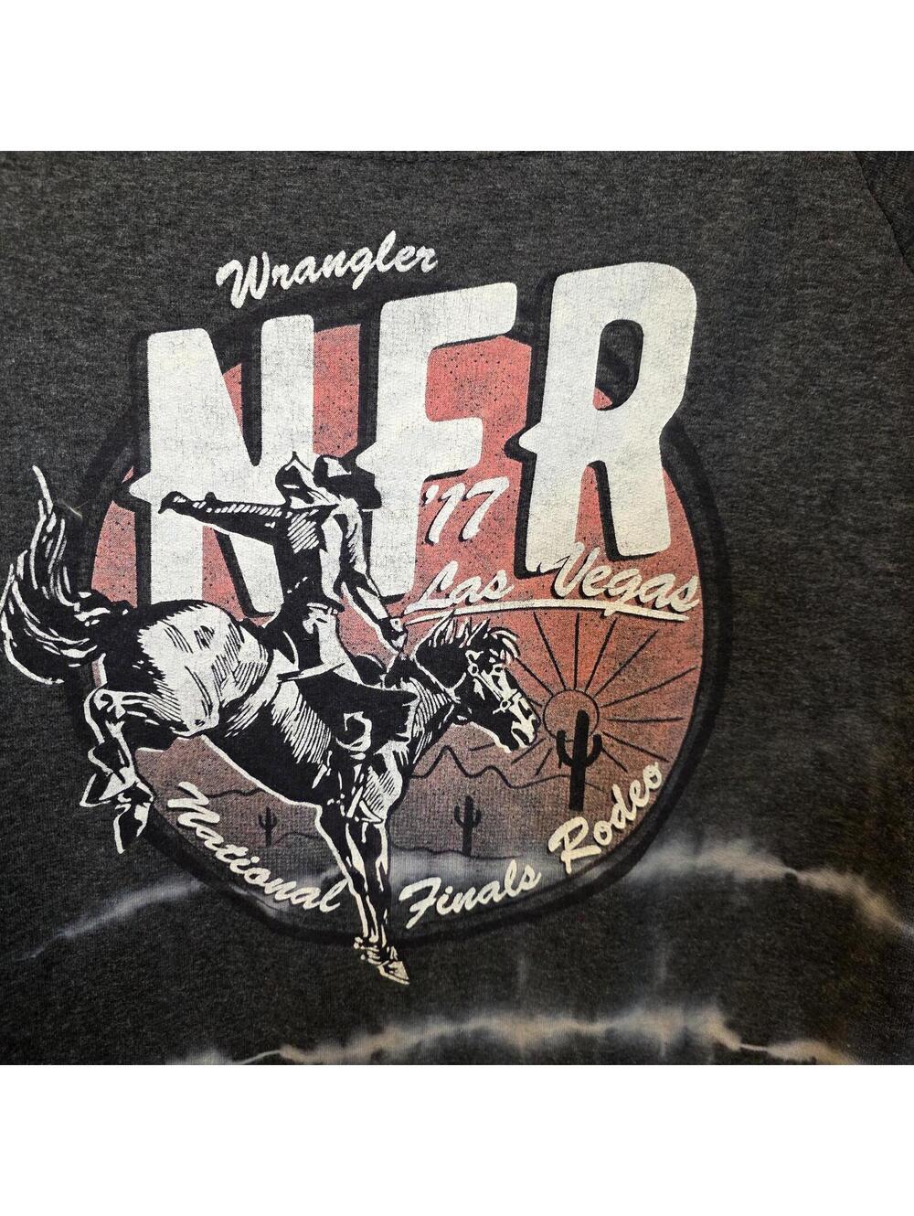 Wrangler Prorodeo Off the Shoulder Pullover Sweatshirt w/ Rodeo Graphic- Large - Picture 2 of 8